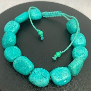 3/$10 Beautiful - Chunky Stones - Blue Adjustable Women’s Bracelet